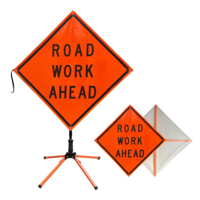 folding road construction signs traffic