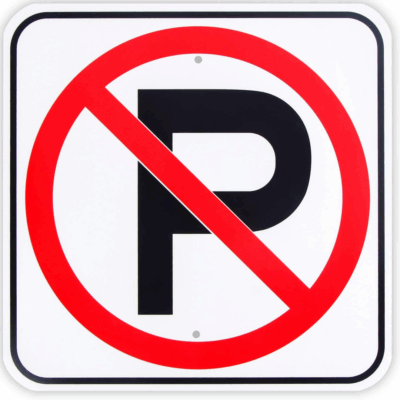 No Parking Aluminum Roadway Sign