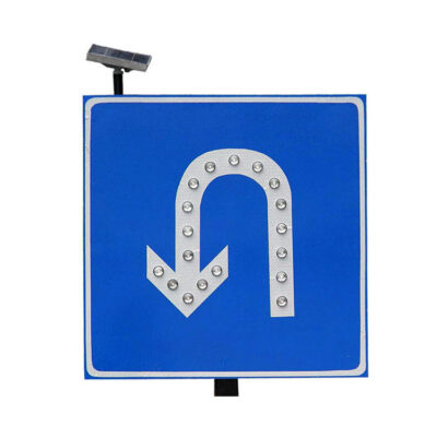 Solar LED traffic warning sign