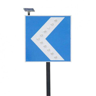 Solar LED traffic warning sign