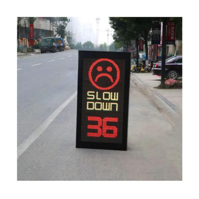Solar-Powered LED Radar Speed Limit Feedback Signs (3) Radar Speed Feedback Traffic Signs