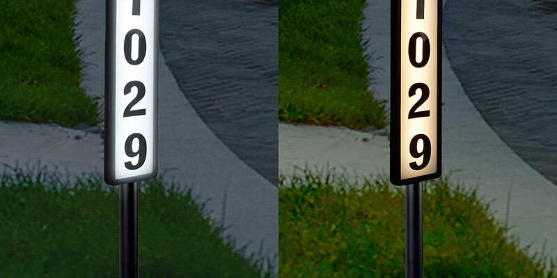 Street Number Sign Light Factory Solar LED House Wall Signs (4) factory solar LED wall signs