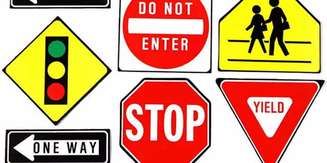 UK Standard Highly Reflective Traffic Warning and Regulatory Road Signs (4) UK standard highly reflective traffic road