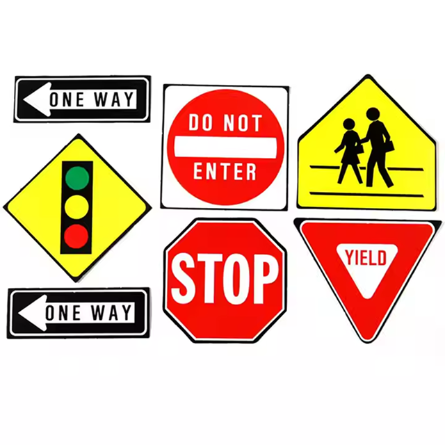 UK Standard Highly Reflective Traffic Warning and Regulatory Road Signs (4) UK standard highly reflective traffic road