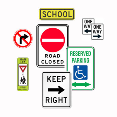 Reflective Traffic Safety Warning Sign