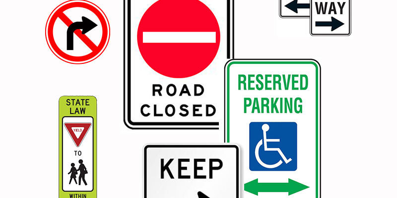 Reflective Traffic Safety Warning Sign