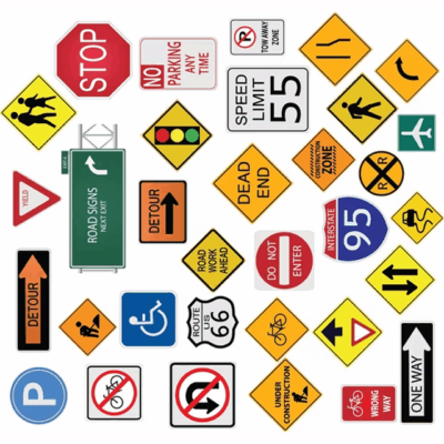 Regulatory Traffic Signs for Roads
