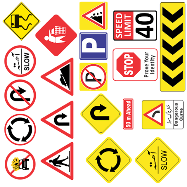 Regulatory Traffic Signs for Roads