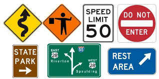 traffic safety and construction warning signs
