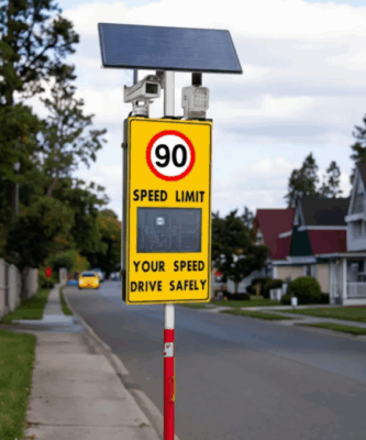 Detection Traffic Warning Sign Board