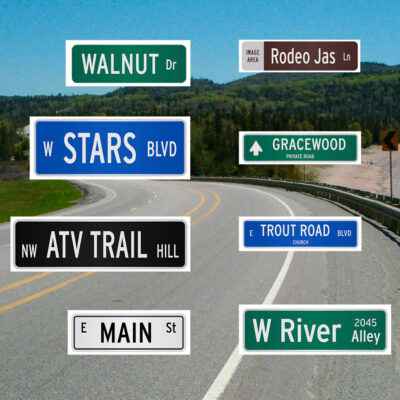 street parking road safety signs